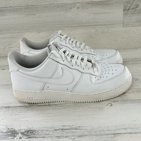 Nike Other - Nike Air Force 1 Men’s Size 14 Low Top Lace Triple White Breathable Upper